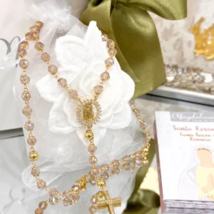 Camándula Entorchada Murano Cristal Humo