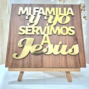 Cuadro mi familia y yo serviremos a Jesus
