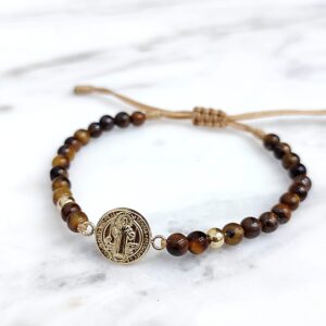 Pulsera San Benito Oro Laminado