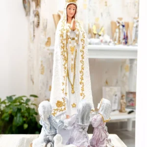 Virgen de Fátima pastores de 32cm