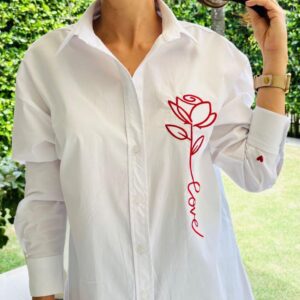 Camisa Manga Larga Love Rosa